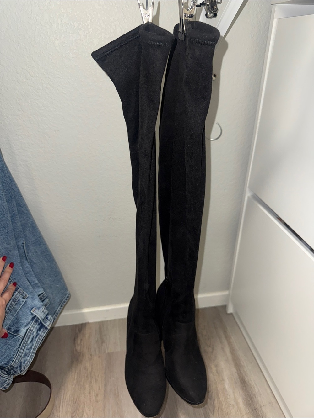 Jessica Simpson Black Over-the-Knee Suede Boots